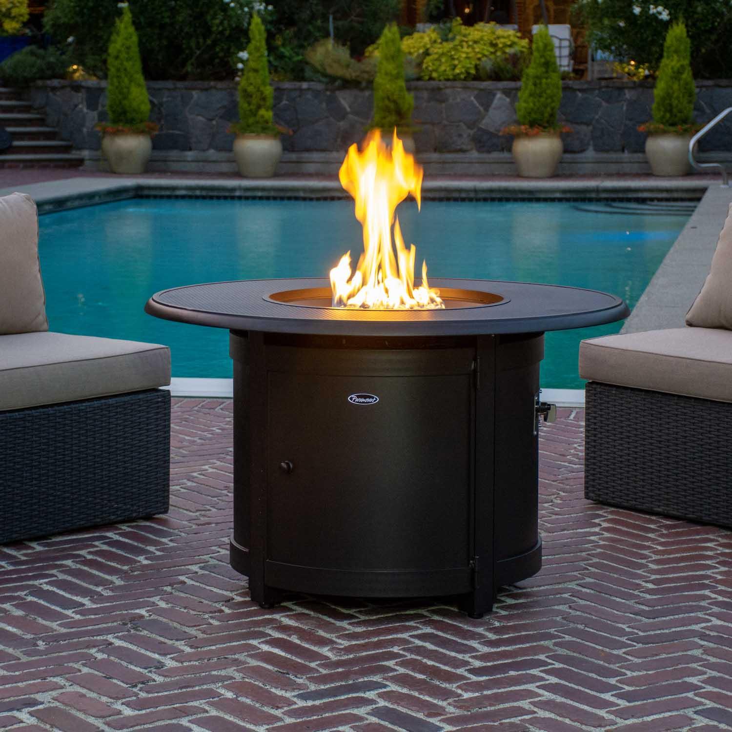 ALAN ROUND ALUMINUM CONVERTIBLE FIRE PIT | JR Home | JR Home